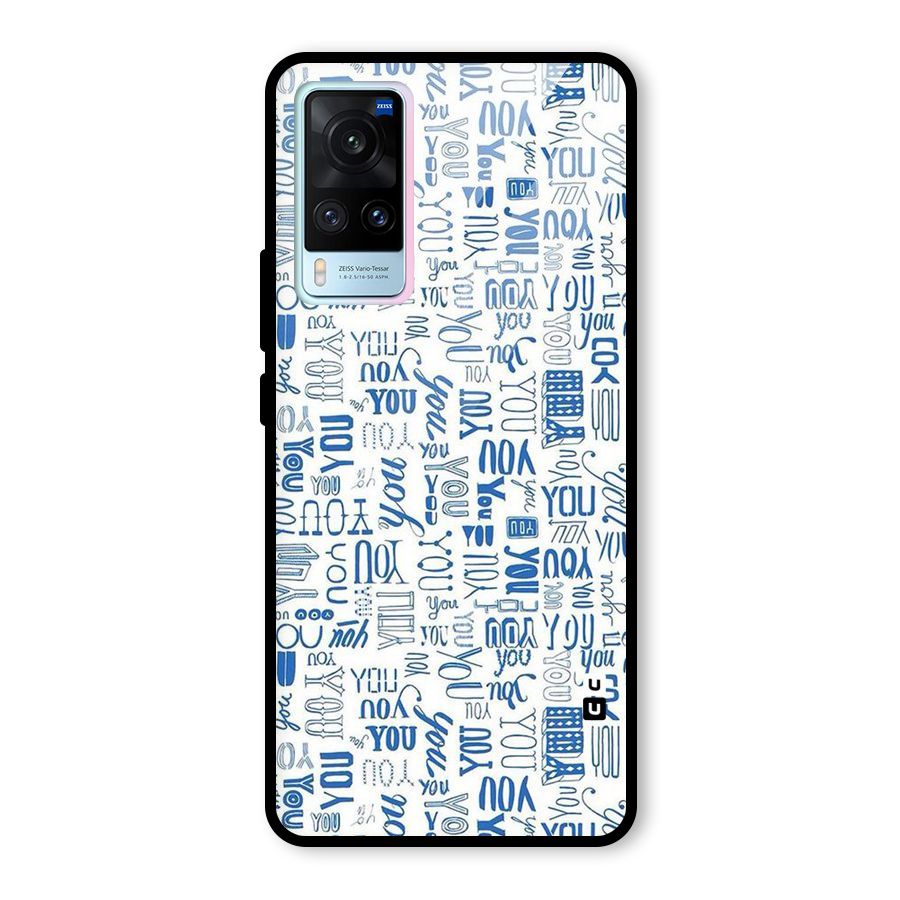 You Pattern Glass Back Case for Vivo X60