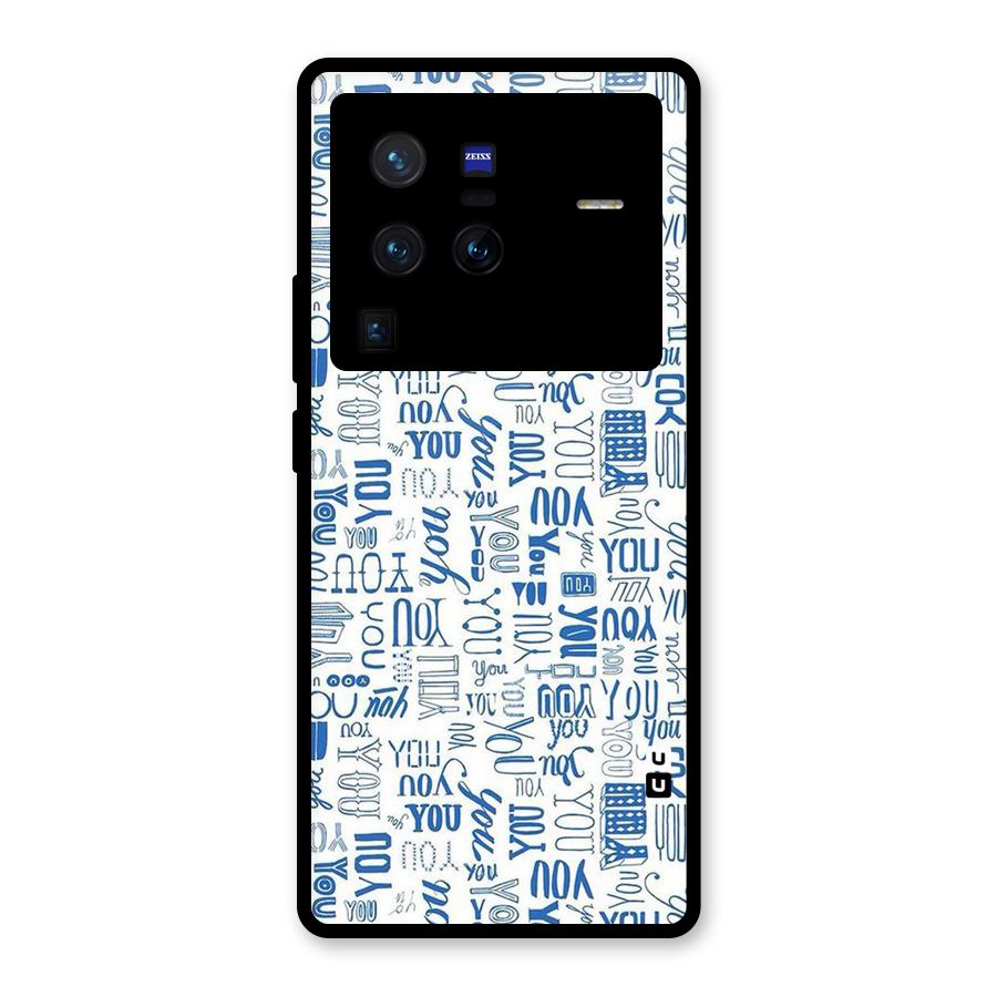 You Pattern Glass Back Case for Vivo X80 Pro