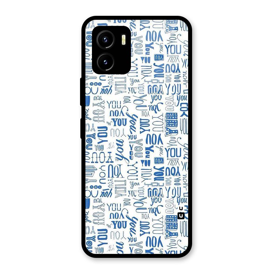 You Pattern Glass Back Case for Vivo Y15s