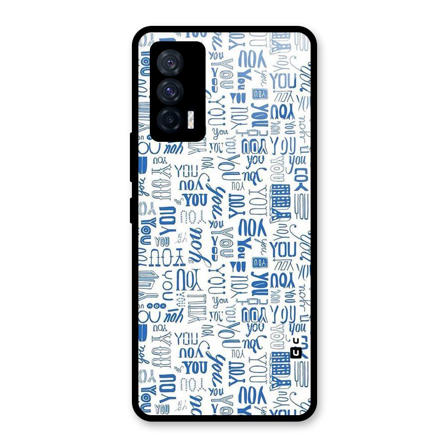 You Pattern Glass Back Case for Vivo iQOO 7 5G