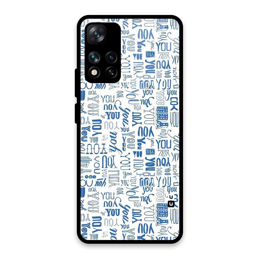 You Pattern Glass Back Case for Xiaomi 11i HyperCharge 5G