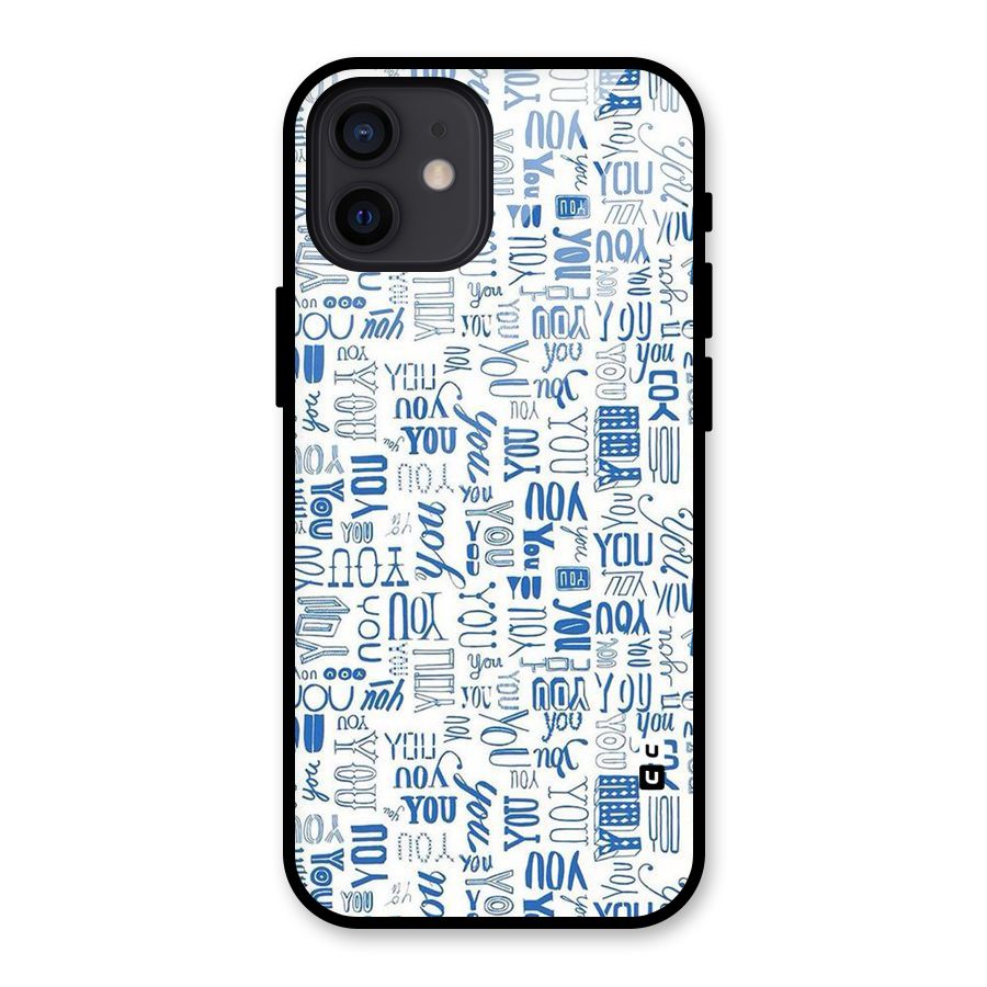 You Pattern Glass Back Case for iPhone 12