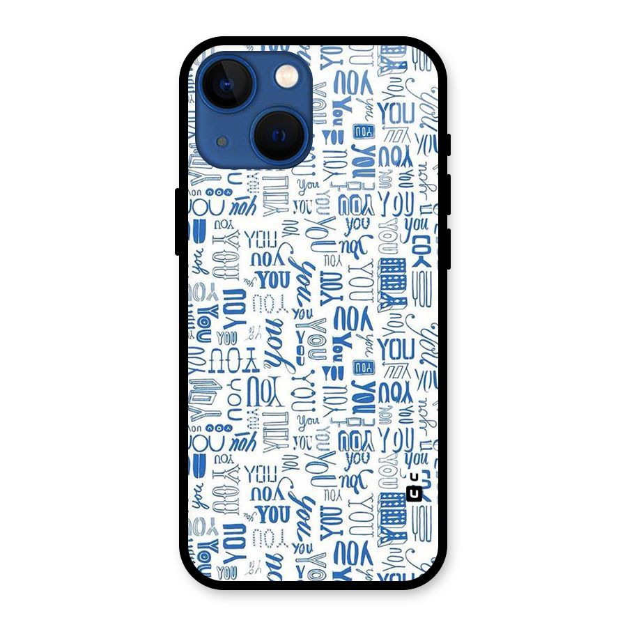 You Pattern Glass Back Case for iPhone 13 Mini