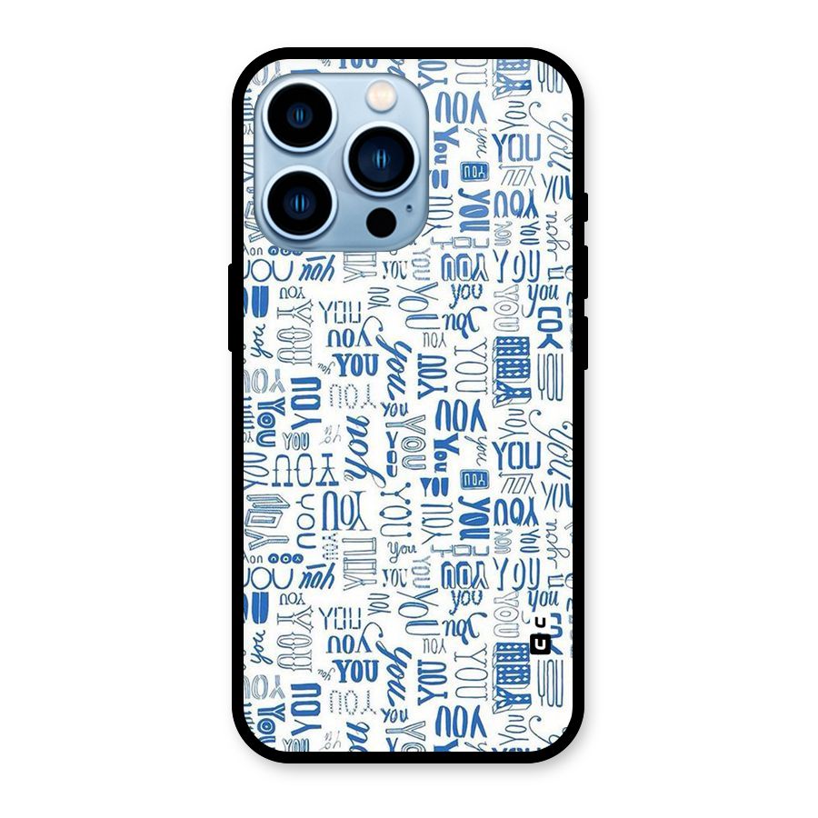 You Pattern Glass Back Case for iPhone 13 Pro