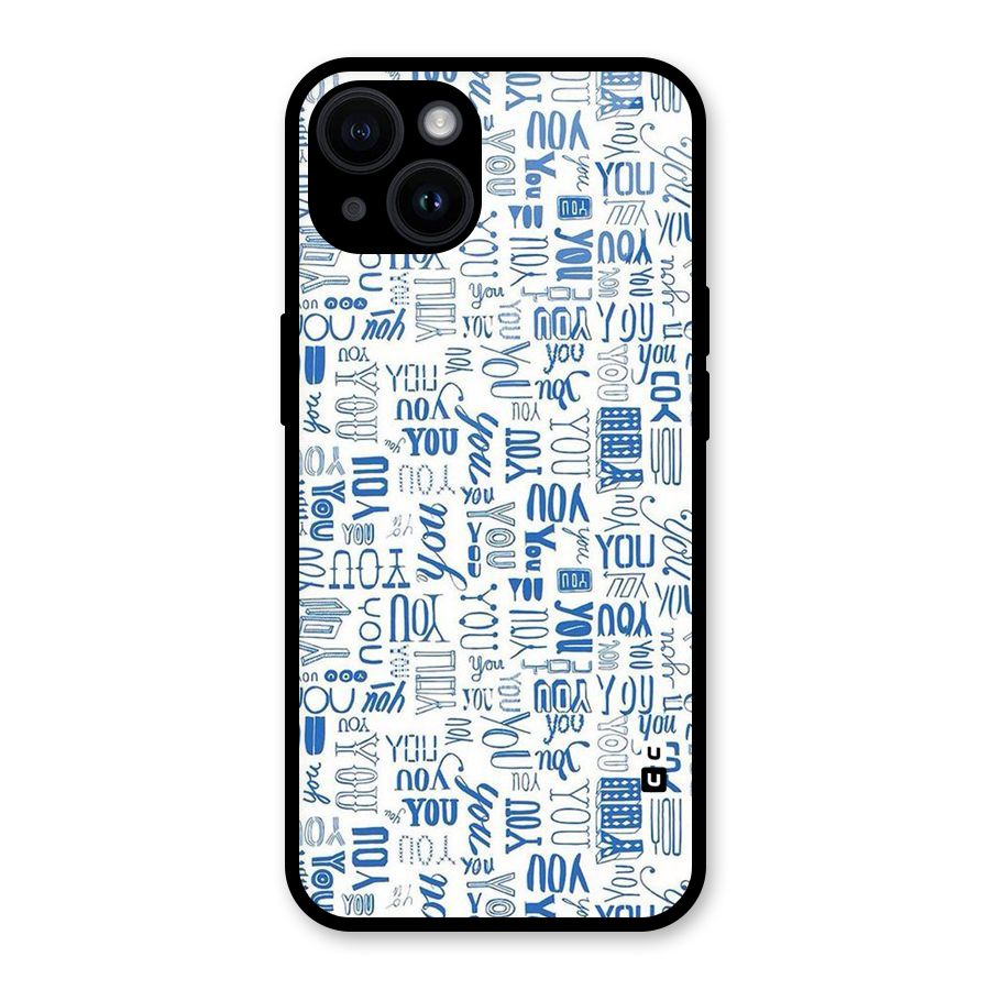 You Pattern Glass Back Case for iPhone 14