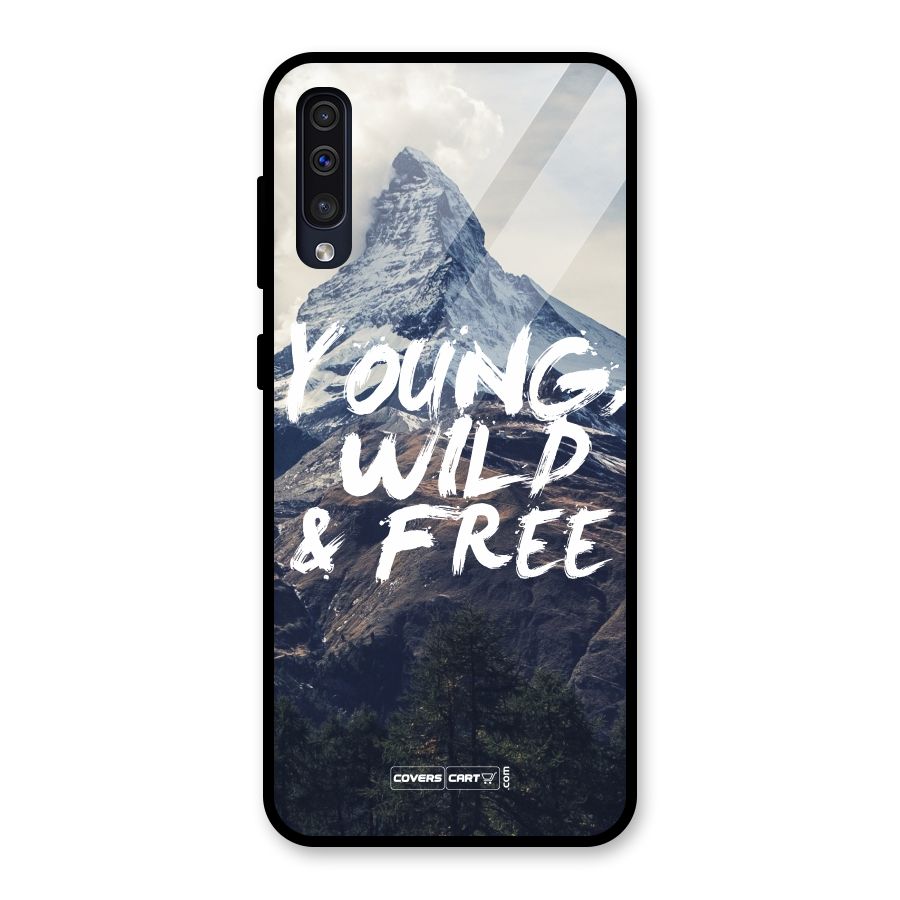 Young Wild and Free Glass Back Case for Galaxy A50
