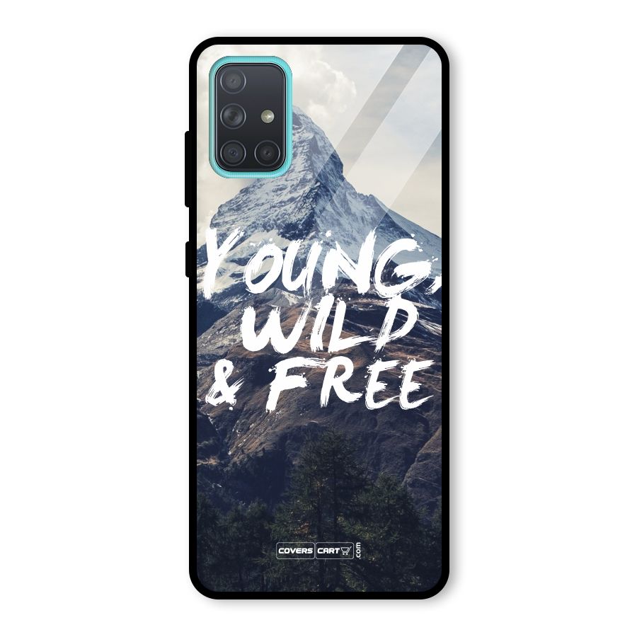 Young Wild and Free Glass Back Case for Galaxy A71