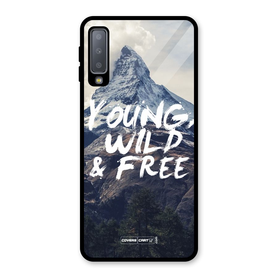 Young Wild and Free Glass Back Case for Galaxy A7 (2018)