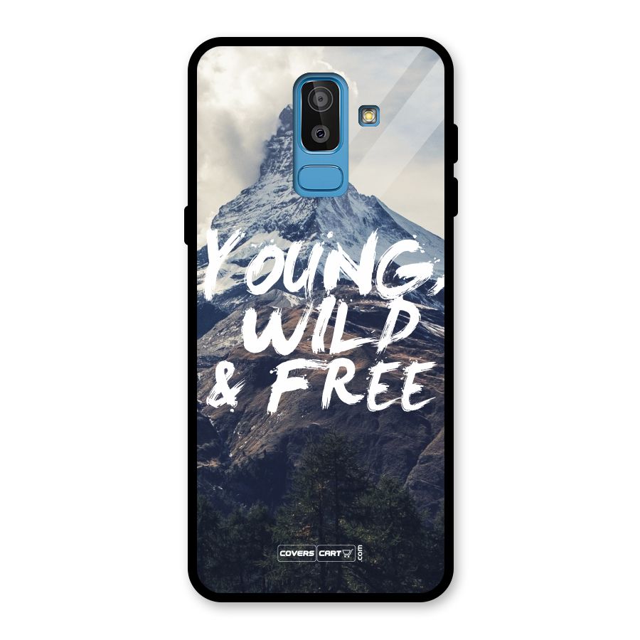 Young Wild and Free Glass Back Case for Galaxy J8