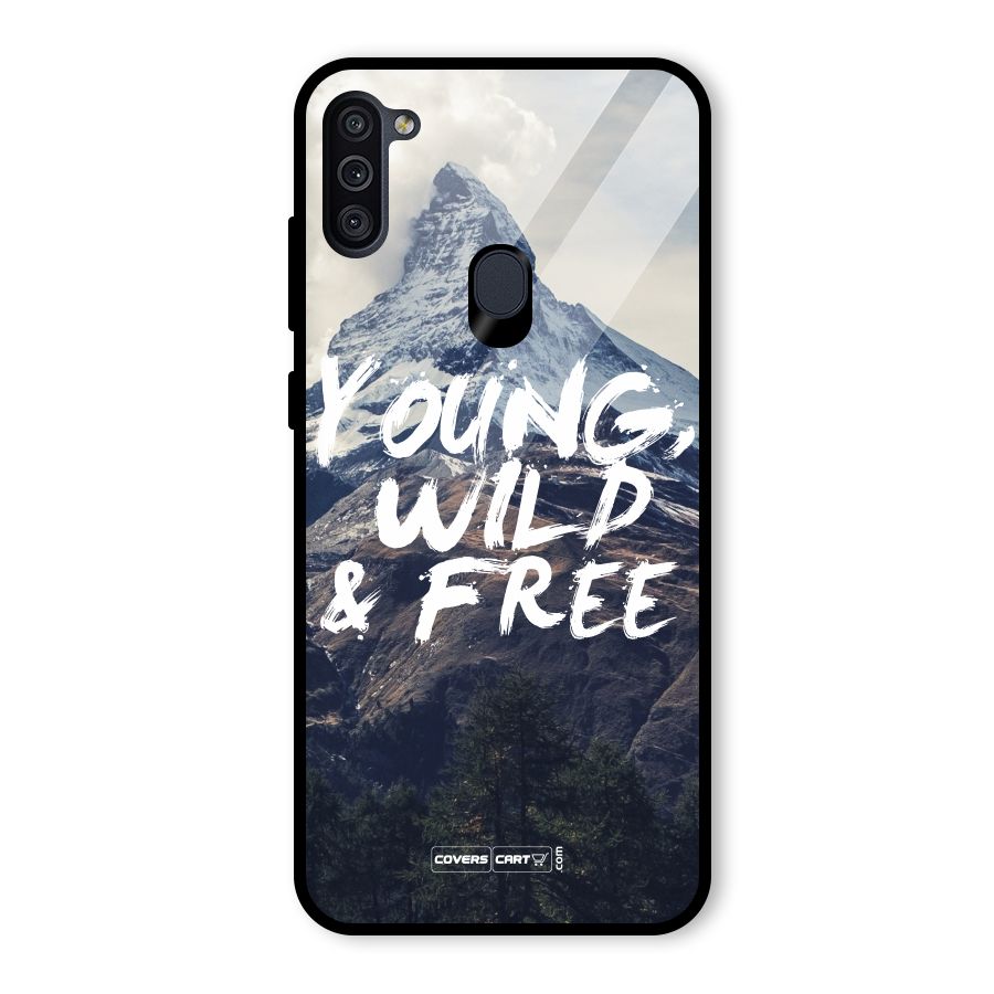 Young Wild and Free Glass Back Case for Galaxy M11