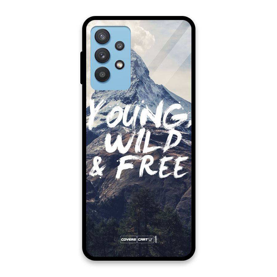 Young Wild and Free Glass Back Case for Galaxy M32 5G