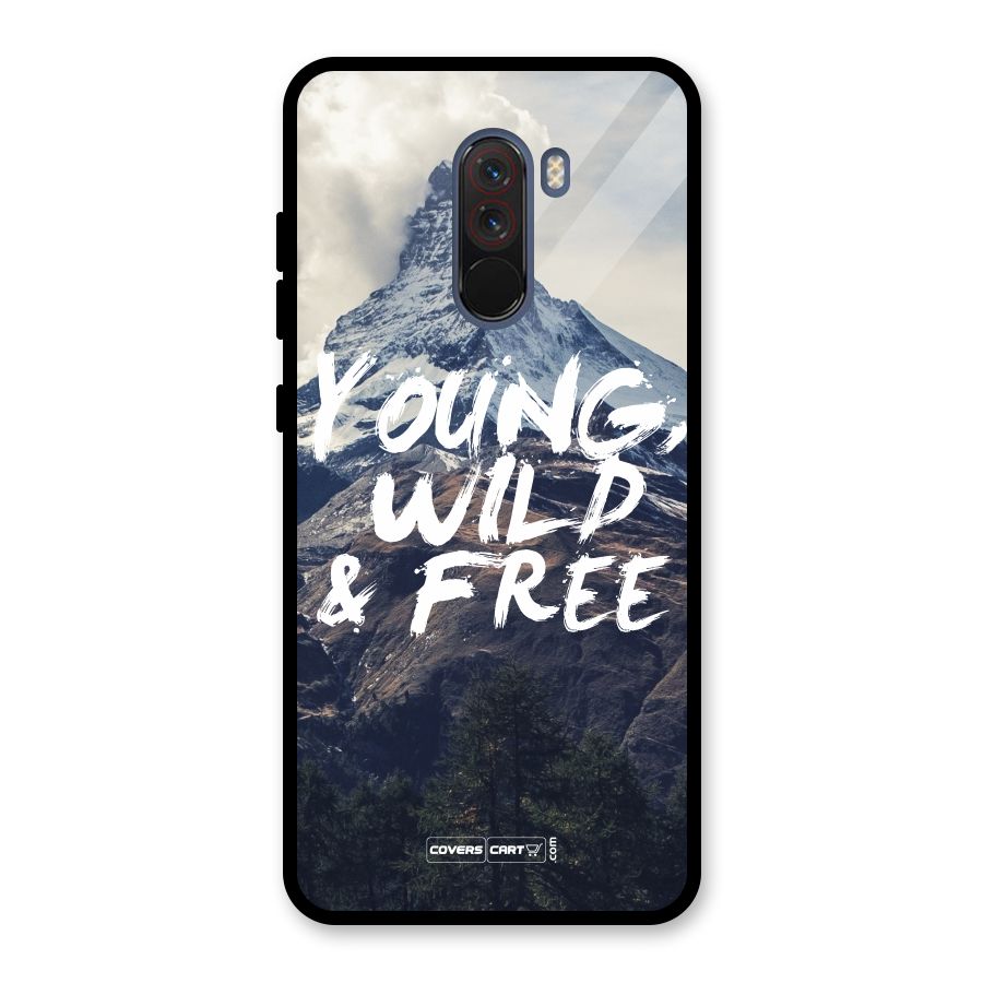 Young Wild and Free Glass Back Case for Poco F1