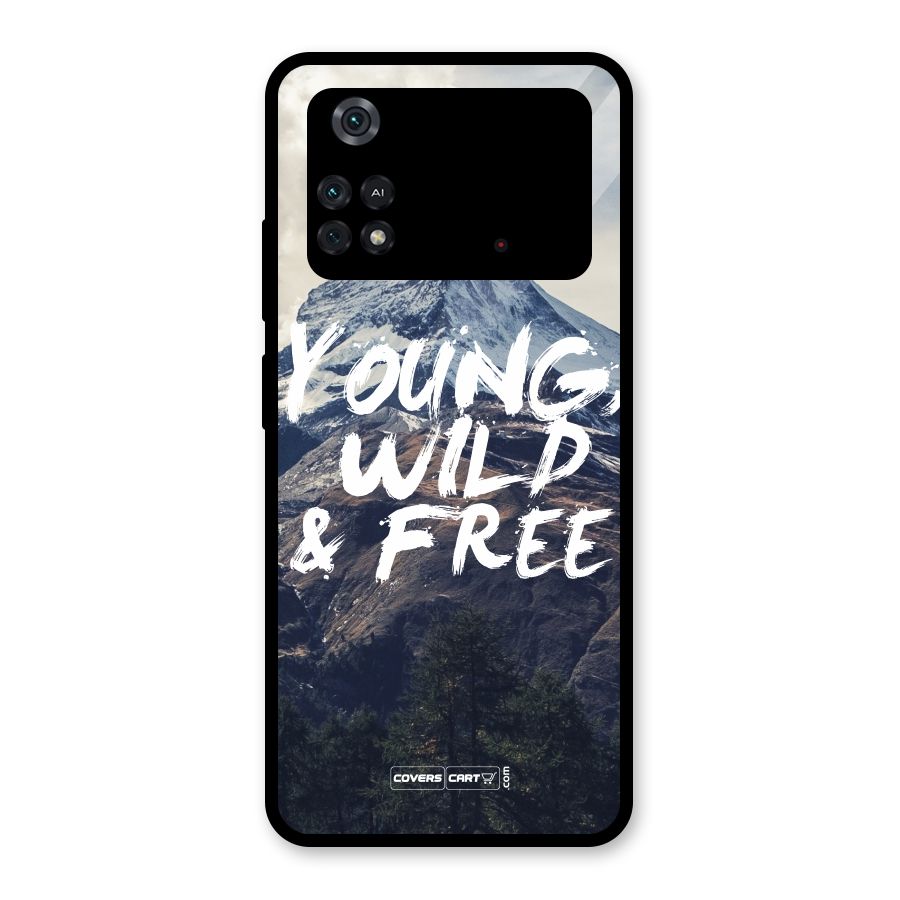 Young Wild and Free Glass Back Case for Poco M4 Pro 4G