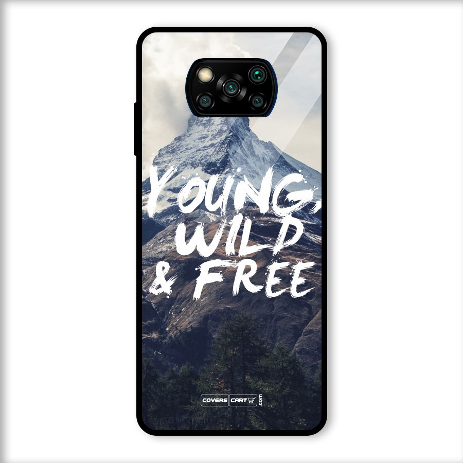 Young Wild and Free Glass Back Case for Poco X3