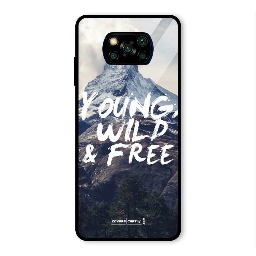 Young Wild and Free Glass Back Case for Poco X3 Pro