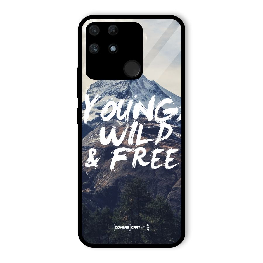 Young Wild and Free Glass Back Case for Realme Narzo 50A