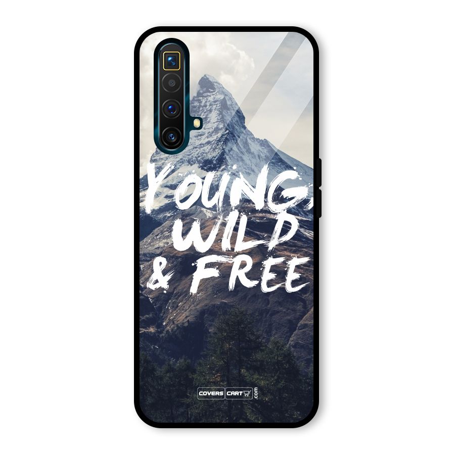 Young Wild and Free Glass Back Case for Realme X3 SuperZoom