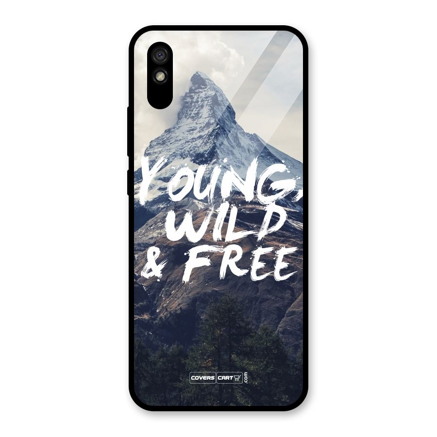 Young Wild and Free Glass Back Case for Redmi 9A