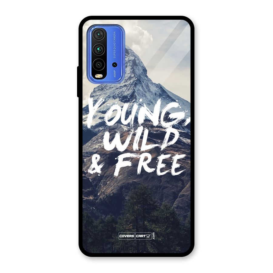 Young Wild and Free Glass Back Case for Redmi 9 Power