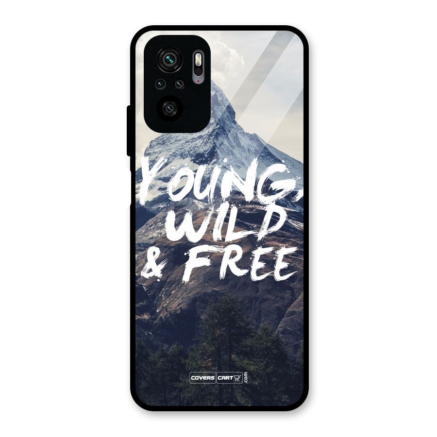 Young Wild and Free Glass Back Case for Redmi Note 10S