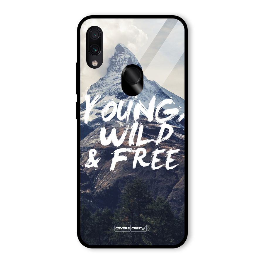 Young Wild and Free Glass Back Case for Redmi Note 7S