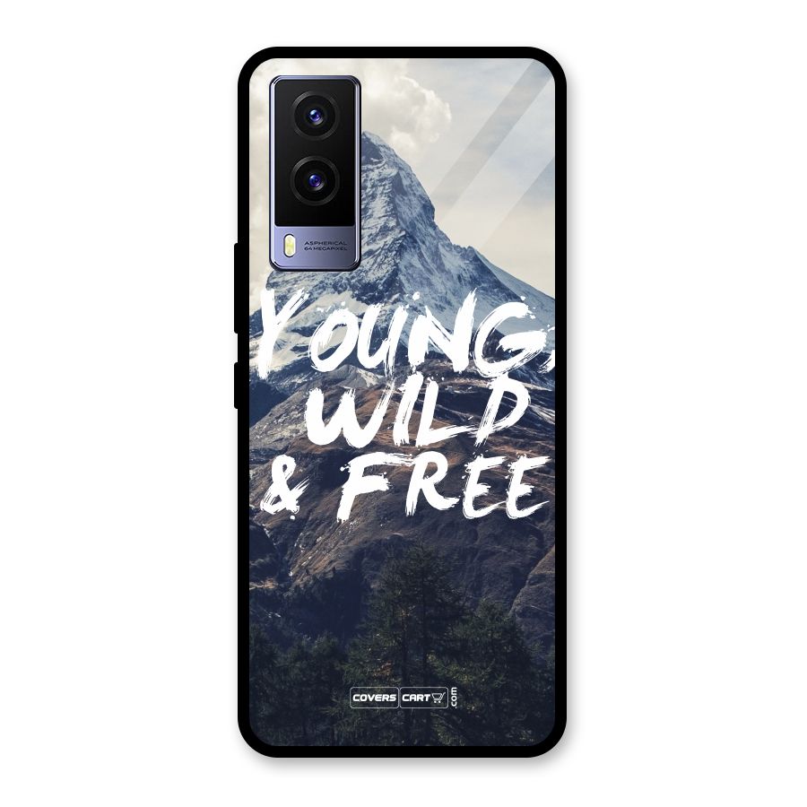 Young Wild and Free Glass Back Case for Vivo V21e 5G