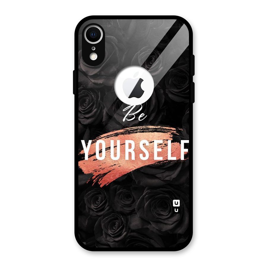 Yourself Shade Glass Back Case for iPhone XR Logo Cut