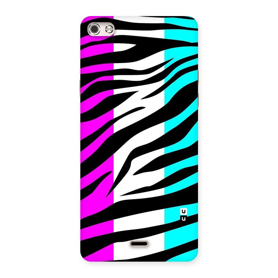 Zebra Texture Back Case for Micromax Canvas Silver 5