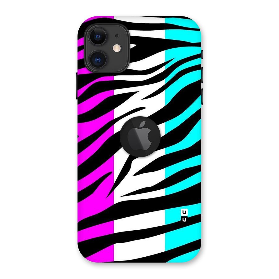 Zebra Texture Back Case for iPhone 11 Logo Cut