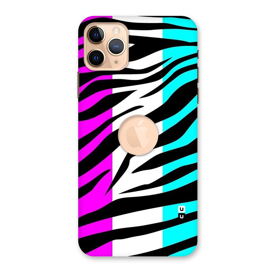Zebra Texture Back Case for iPhone 11 Pro Max Logo Cut