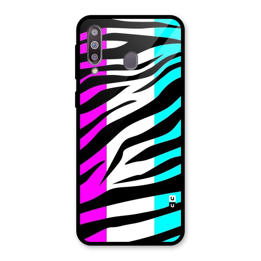 Zebra Texture Glass Back Case for Galaxy M30