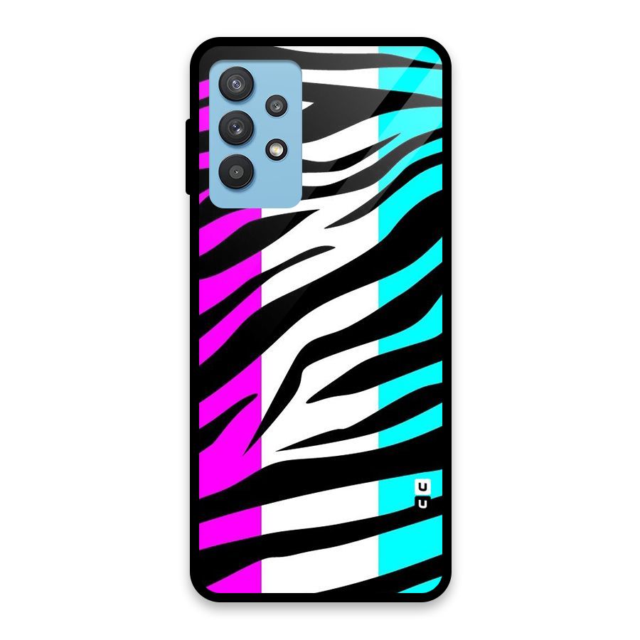 Zebra Texture Glass Back Case for Galaxy M32 5G