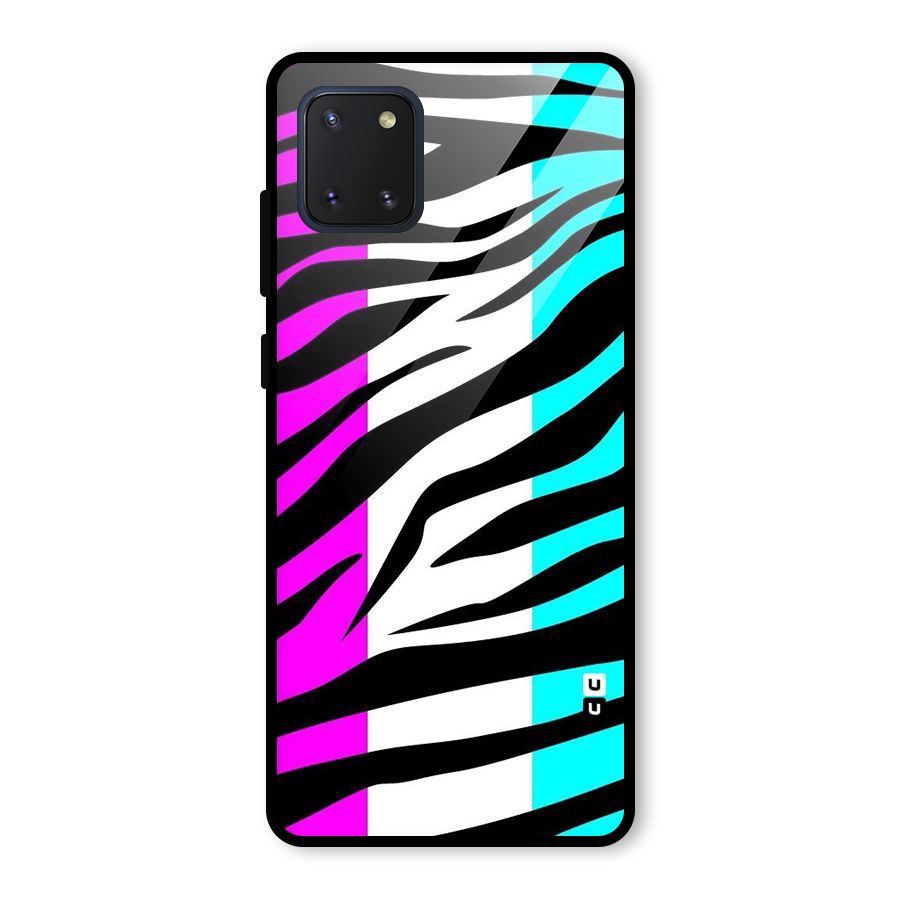 Zebra Texture Glass Back Case for Galaxy Note 10 Lite
