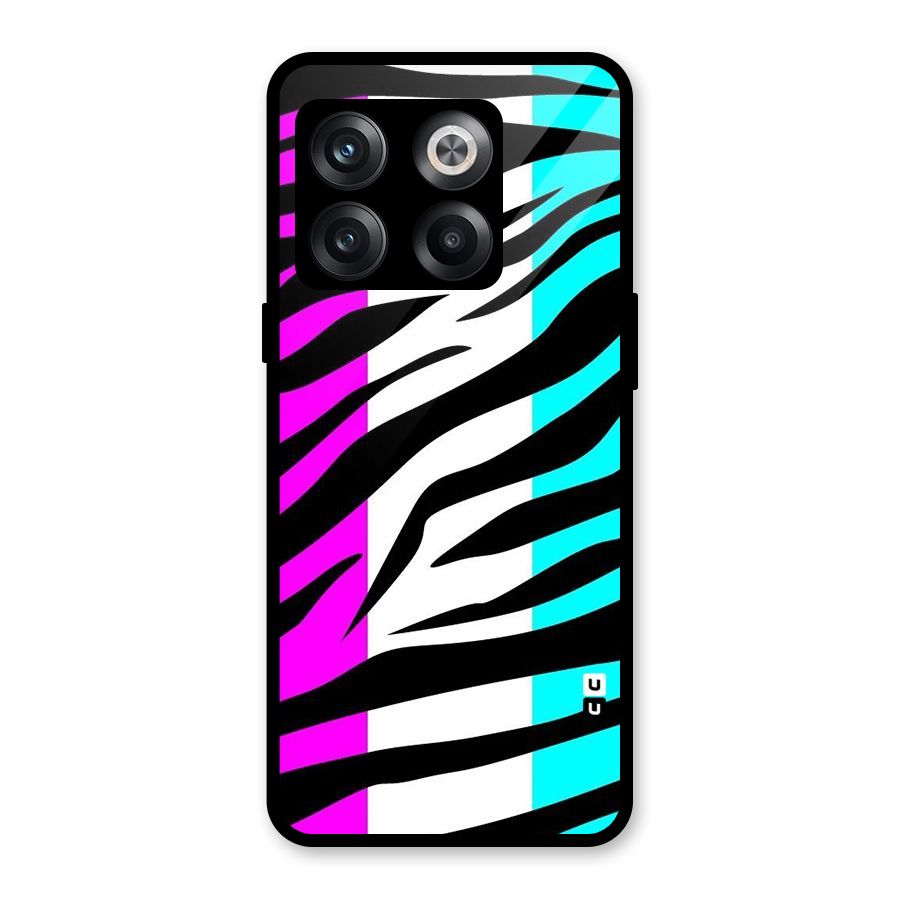 Zebra Texture Glass Back Case for OnePlus 10T