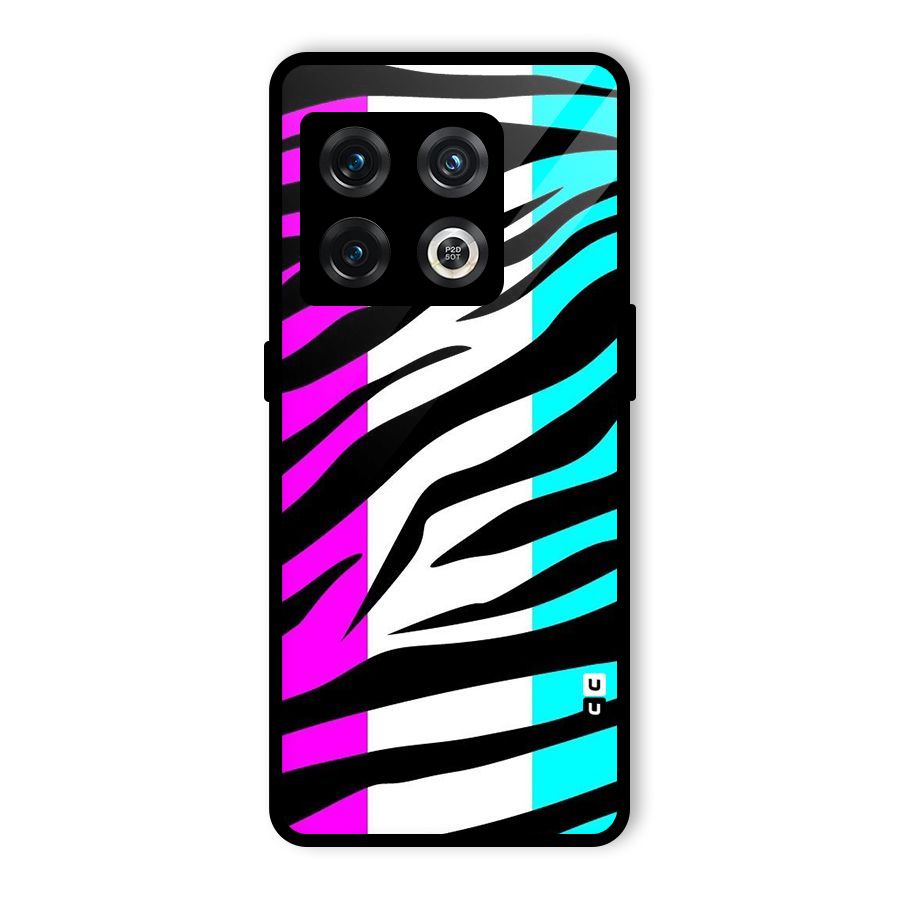 Zebra Texture Glass Back Case for OnePlus 10 Pro 5G