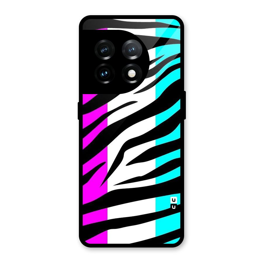 Zebra Texture Glass Back Case for OnePlus 11