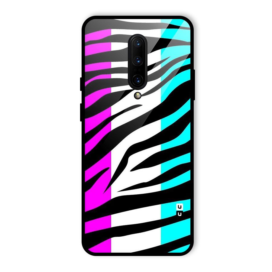 Zebra Texture Glass Back Case for OnePlus 7 Pro