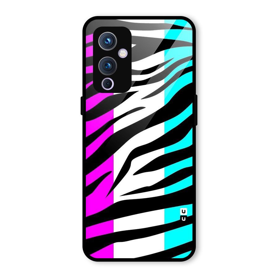 Zebra Texture Glass Back Case for OnePlus 9