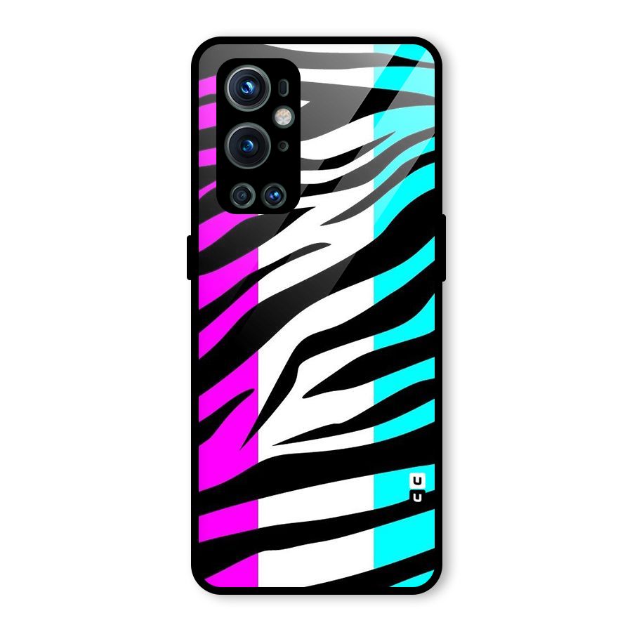 Zebra Texture Glass Back Case for OnePlus 9 Pro