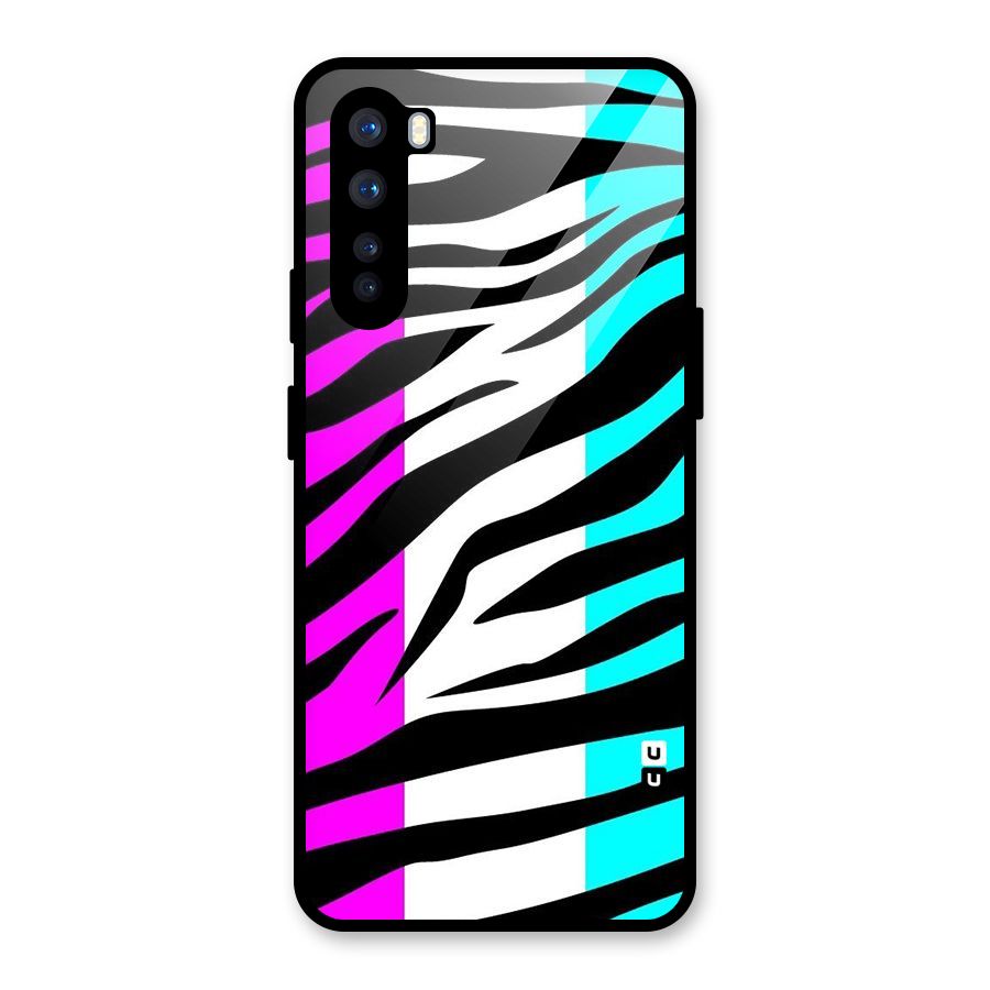 Zebra Texture Glass Back Case for OnePlus Nord