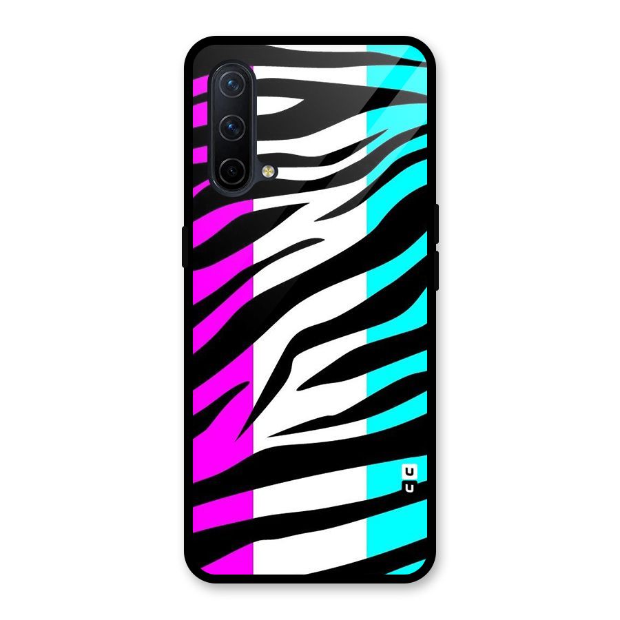 Zebra Texture Glass Back Case for OnePlus Nord CE 5G