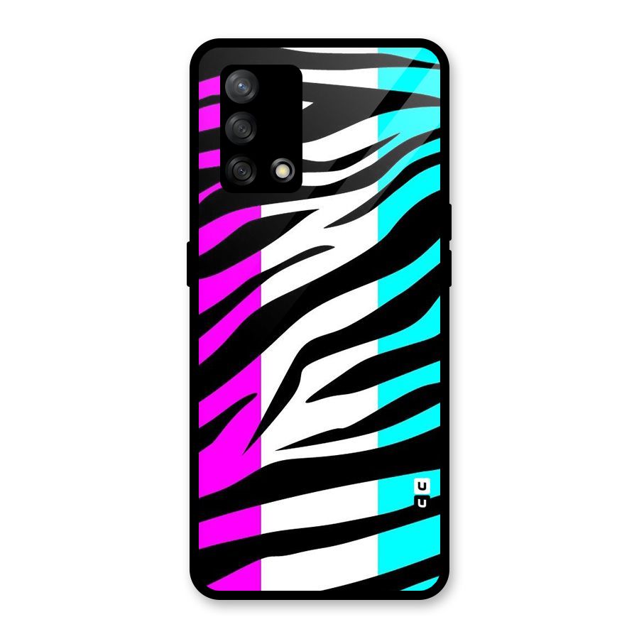 Zebra Texture Glass Back Case for Oppo F19