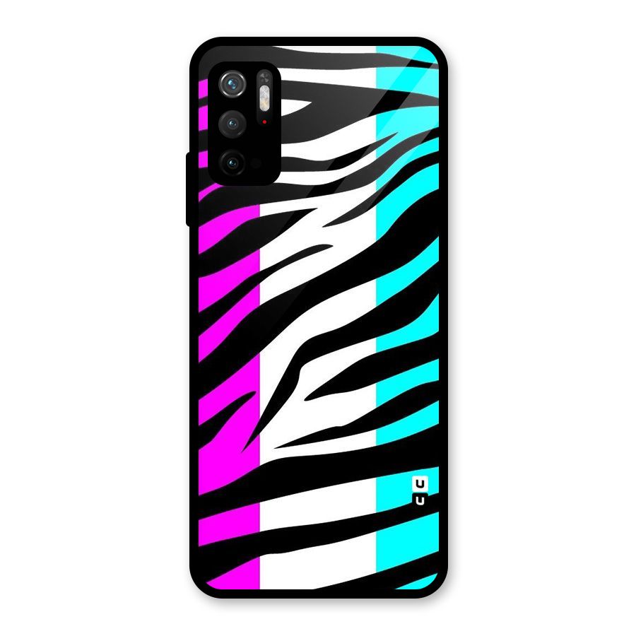 Zebra Texture Glass Back Case for Poco M3 Pro 5G