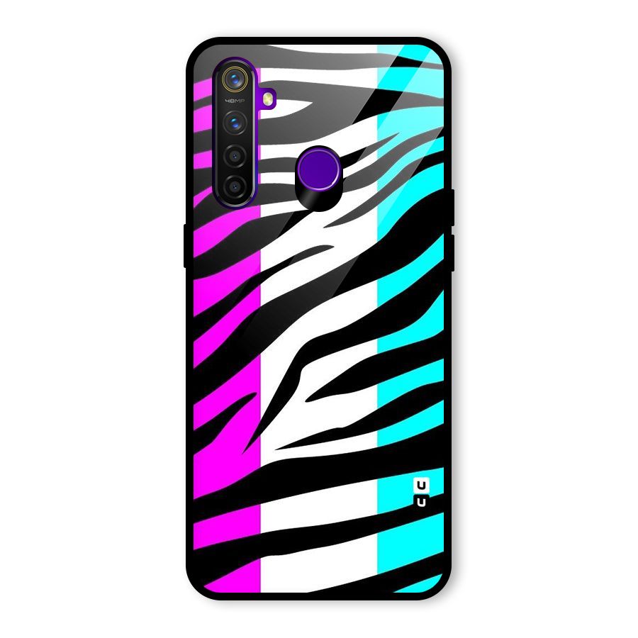 Zebra Texture Glass Back Case for Realme 5 Pro