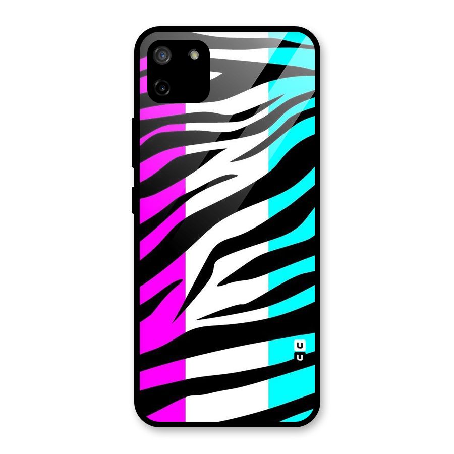 Zebra Texture Glass Back Case for Realme C11