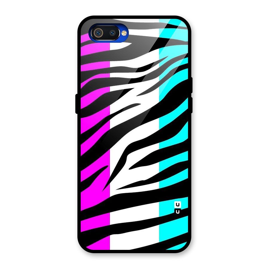 Zebra Texture Glass Back Case for Realme C2