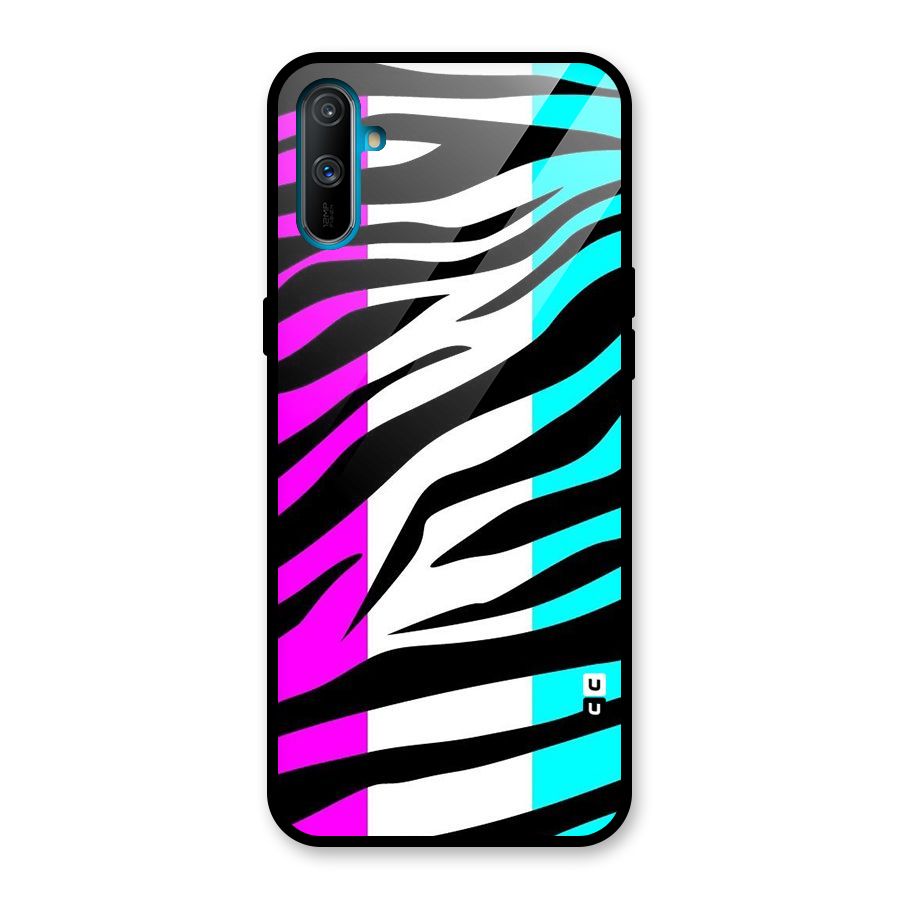 Zebra Texture Glass Back Case for Realme C3