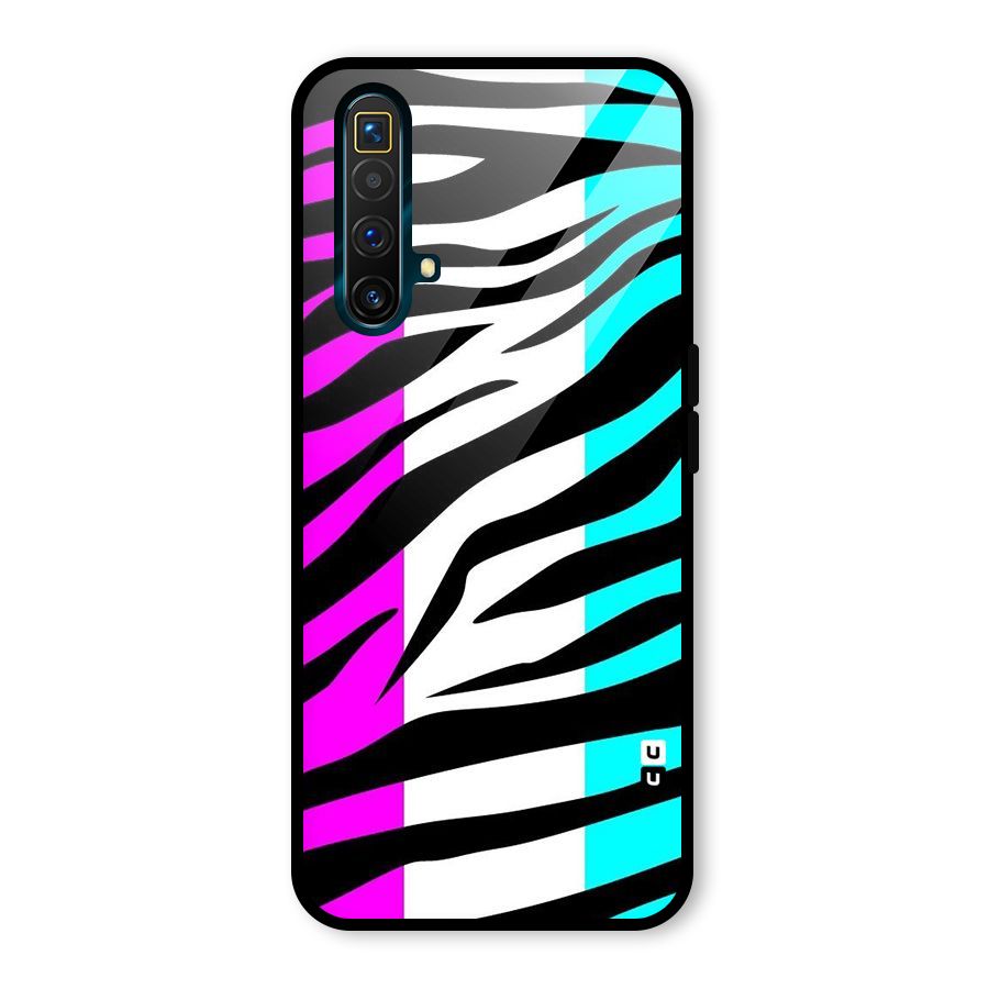 Zebra Texture Glass Back Case for Realme X3