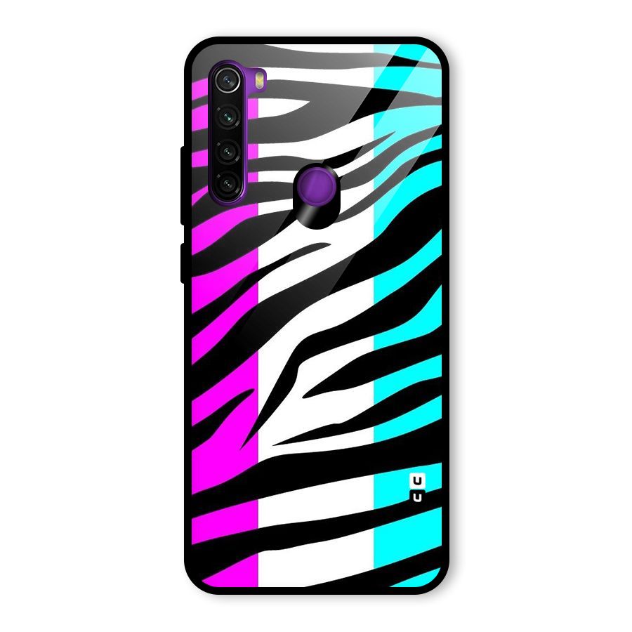 Zebra Texture Glass Back Case for Redmi Note 8