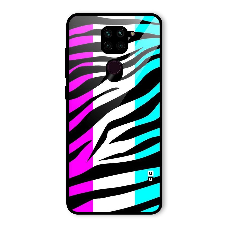 Zebra Texture Glass Back Case for Redmi Note 9